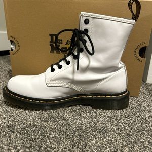 White Dr. Marten womens boots